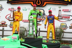 Iowa Corn Indy 250 Podium (C) Chris Jones/IndyCar Media