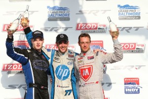 Podium in Baltimore (C) IndyCar Media/ Chris Jones