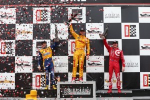 Podium in Alabama (c) Chris Jones/IndyCar Media