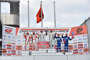 Super GT Okayama 2014 GT500 Podium