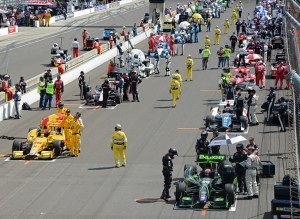 Startaufstellung zum GP of Indianapolis (c) Walter Kuhn/IndyCar Media