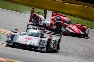 Marcel Fassler (CHE) / Andre Lotterer (DEU) / Benoit Treluyer (FRA) driving the #2 LMP1 Audi Sport Team Joest (DEU) Audi R18 e-tron quattro