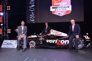 Tim Cindric, Will Power und Roger Penske bei der Championship Celebration (c) Chris Owens/IndyCar Media