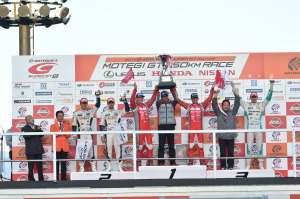 Super GT Motegi 2014 GT500 Championship Podium