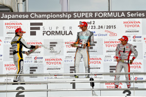 Super Formula Okayama 2015 Podium 2