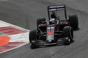 Fernando Alonso on track.
