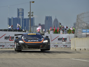 Detroit, MI - May 30, 2015: Pirelli World Challenge teams take to the track on Pirelli tires for a practice session for the Pirelli World Challenge at Belle Isle in Detroit, MI.