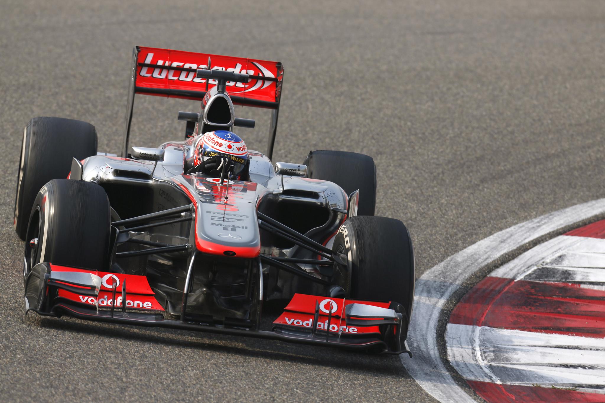 Jenson Button in action.