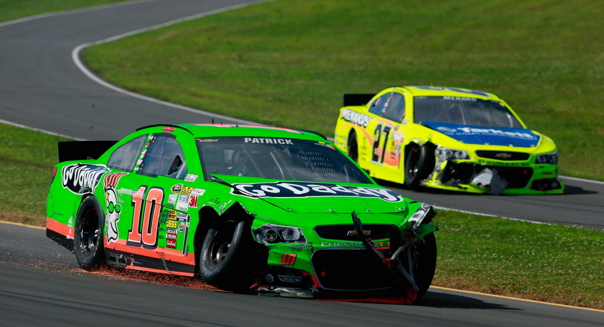 Danica-Patrick-Crash-NASCAR-Sprint-Cup-Series-Pocono-GoBowling400