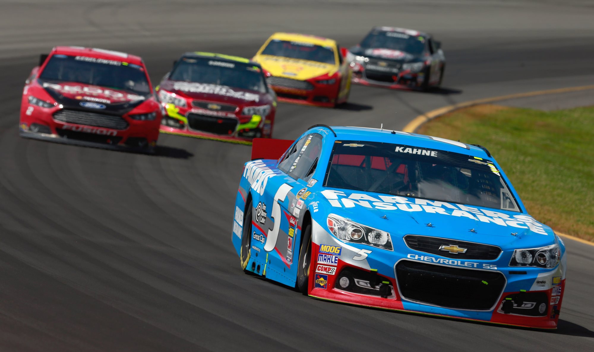 Kasey-Kahne-leads-NASCAR-Sprint-Cup-Series-Pocono-GoBowling400