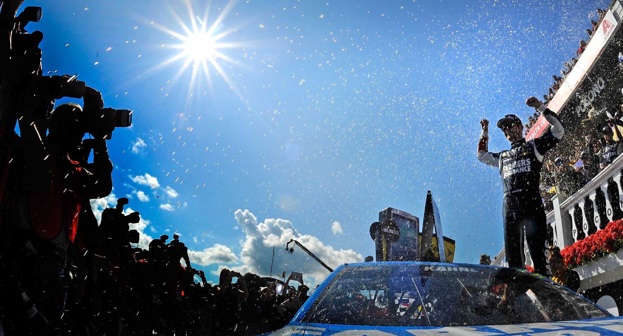 Kasey-Kahne-victory-lane-2-NASCAR-Sprint-Cup-Series-Pocono-GoBowling400