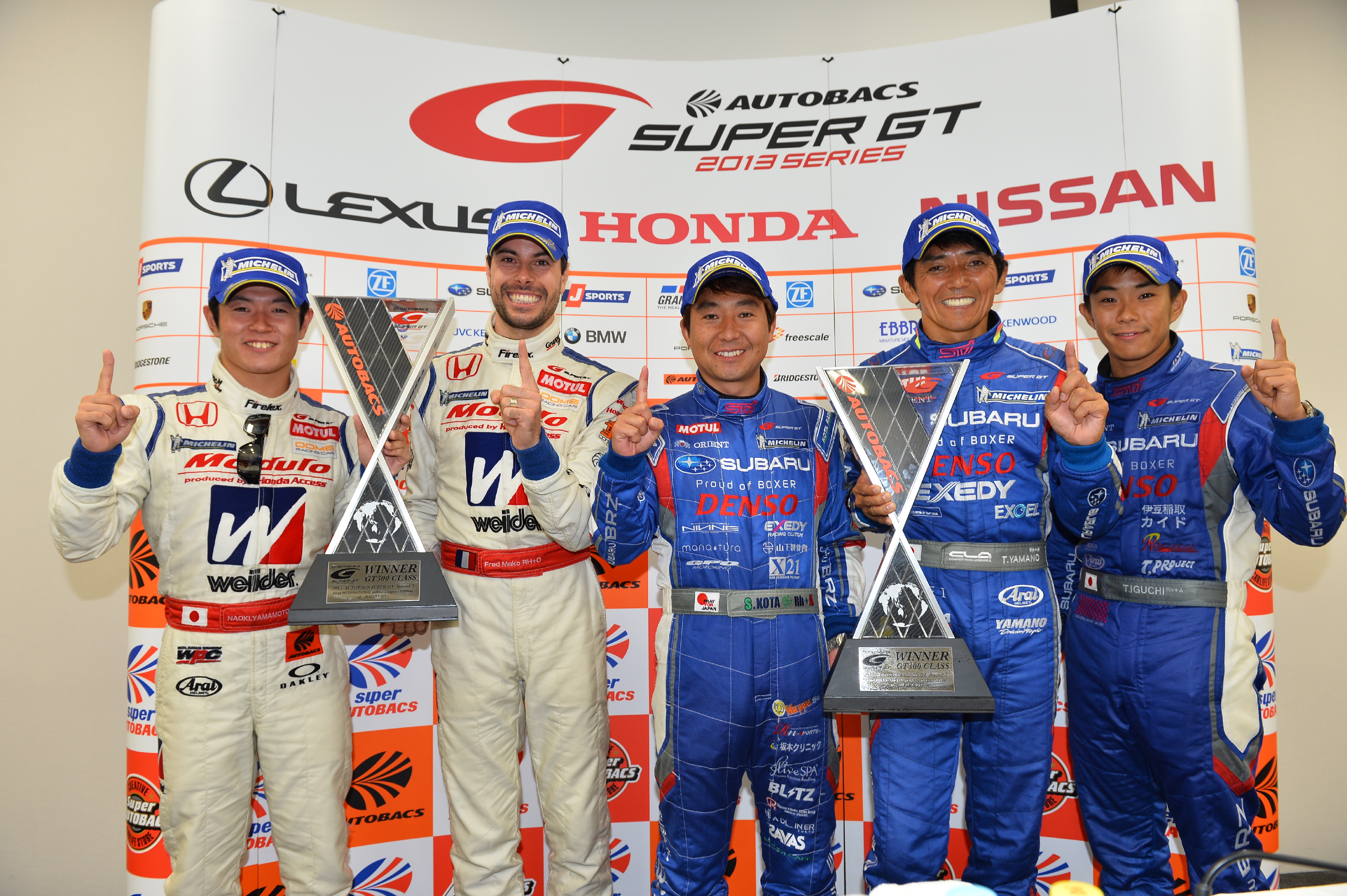 Super GT Suzuka 2013 GT500 and GT300 Winners