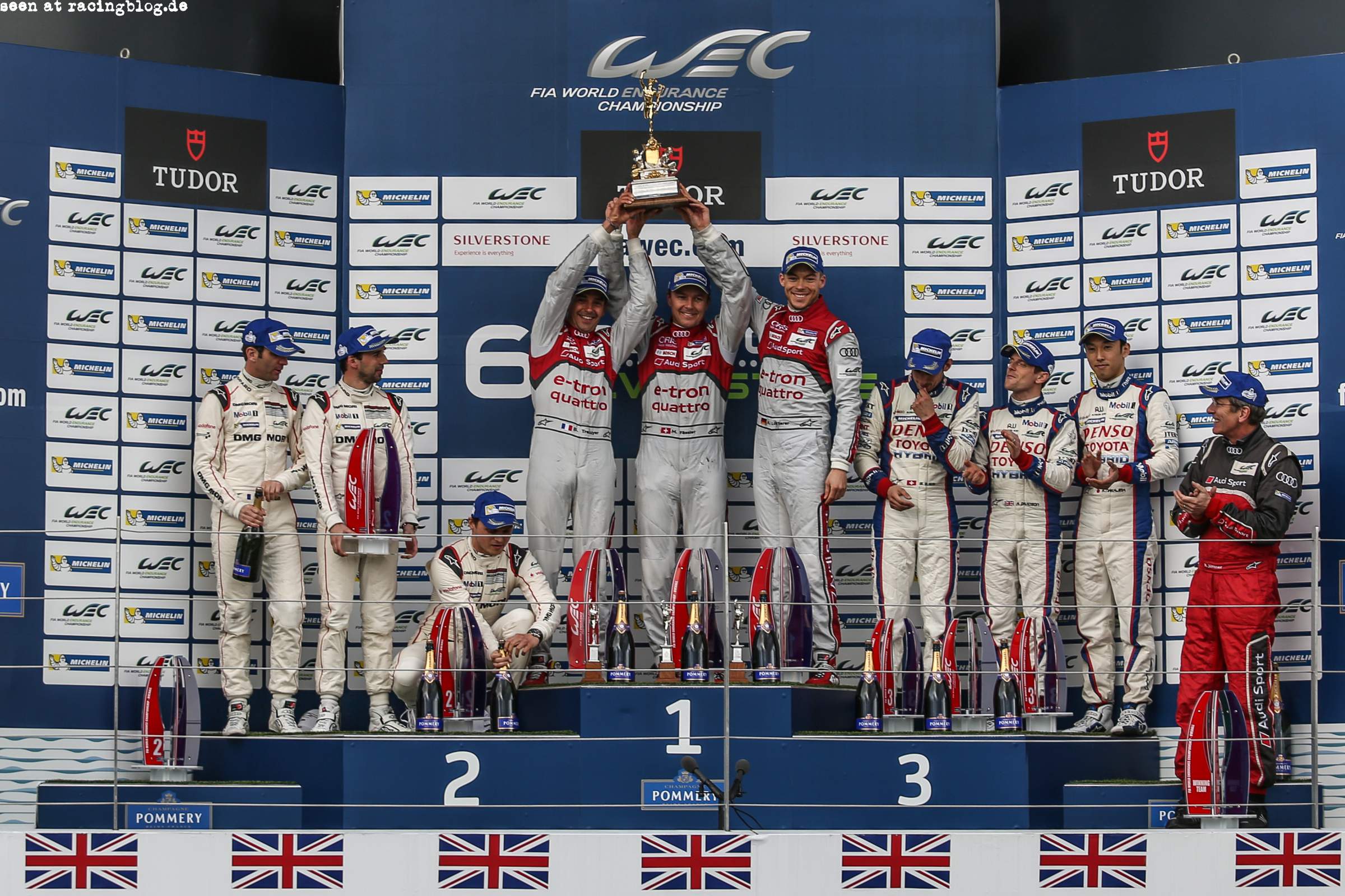 Podium, P1 – FIA WEC 6 hours of Silverstone at Northamptonshire – Towcester – United Kingdom FIA WEC Silverstone 2015