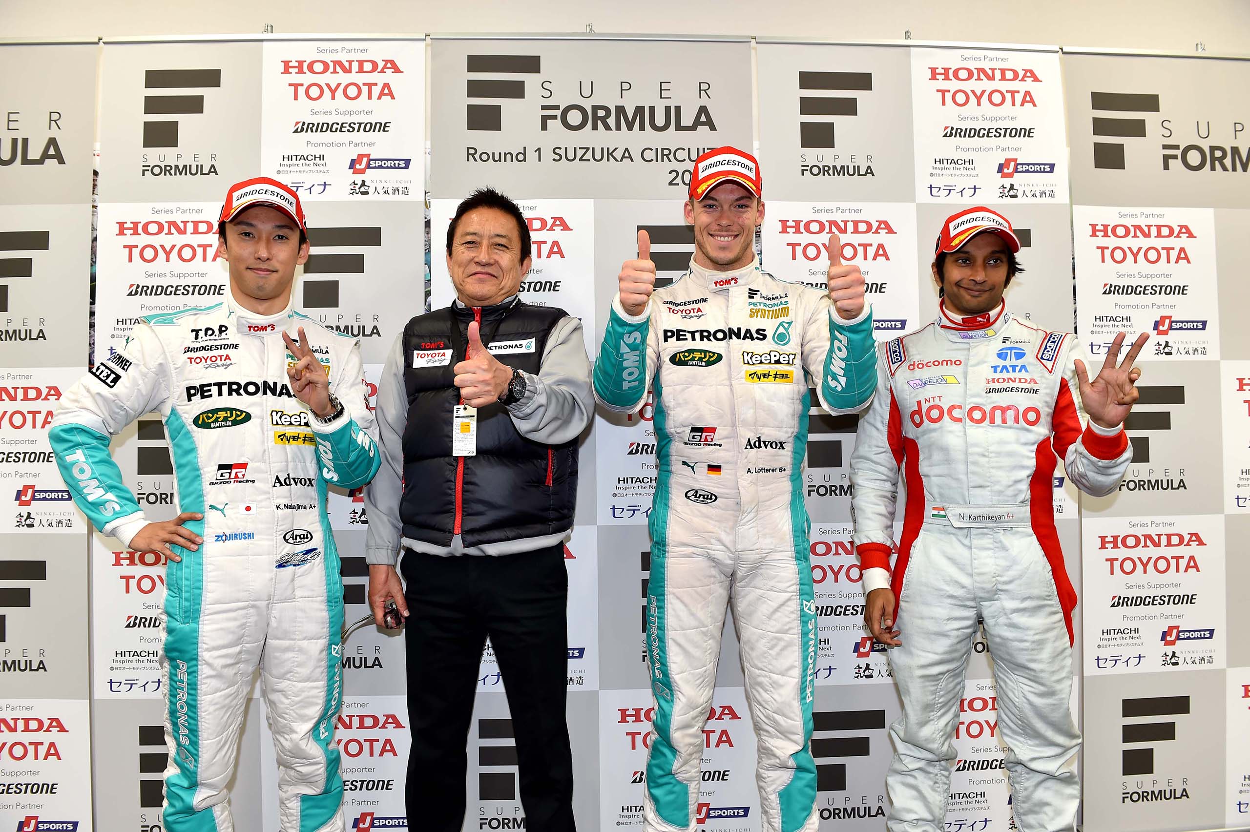 Super Formula Suzuka 2015 Top 3 Finishers