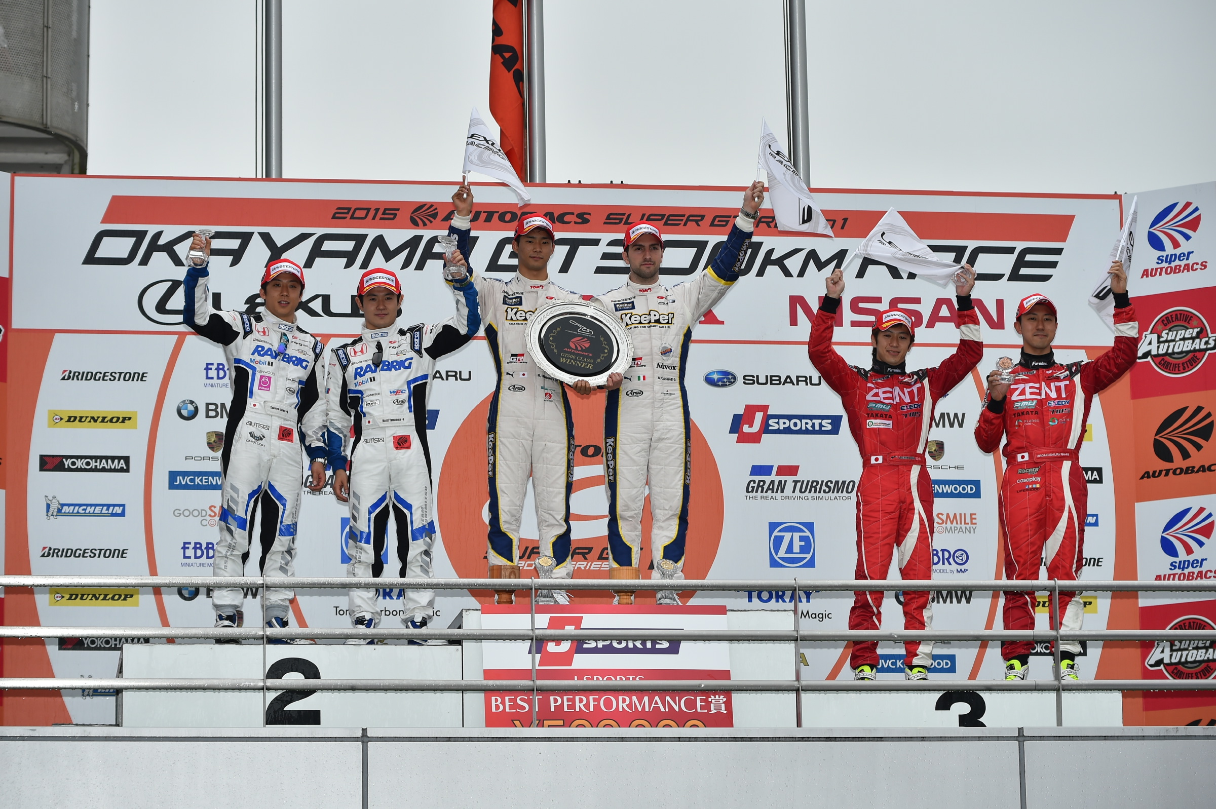 Super GT Okayama 2015 GT500 Podium