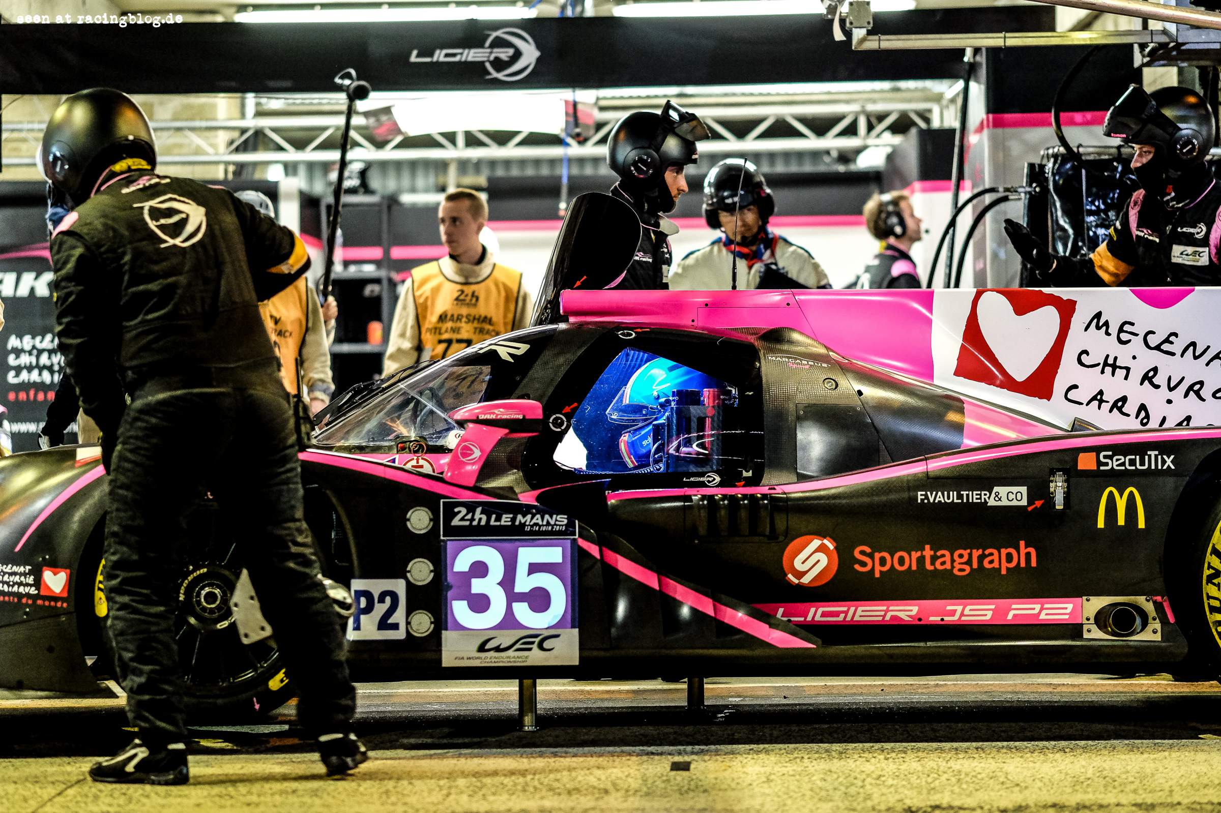 Car #35 / OAK RACING (FRA) / LIGIER JS P2 – NISSAN / Jacques NICOLET (FRA) / Jean-Marc MERLIN (FRA) / Erik MARIS (FRA) – Le Mans 24 Hours at Circuit Des 24 Heures – Le Mans – France Le Mans 2015