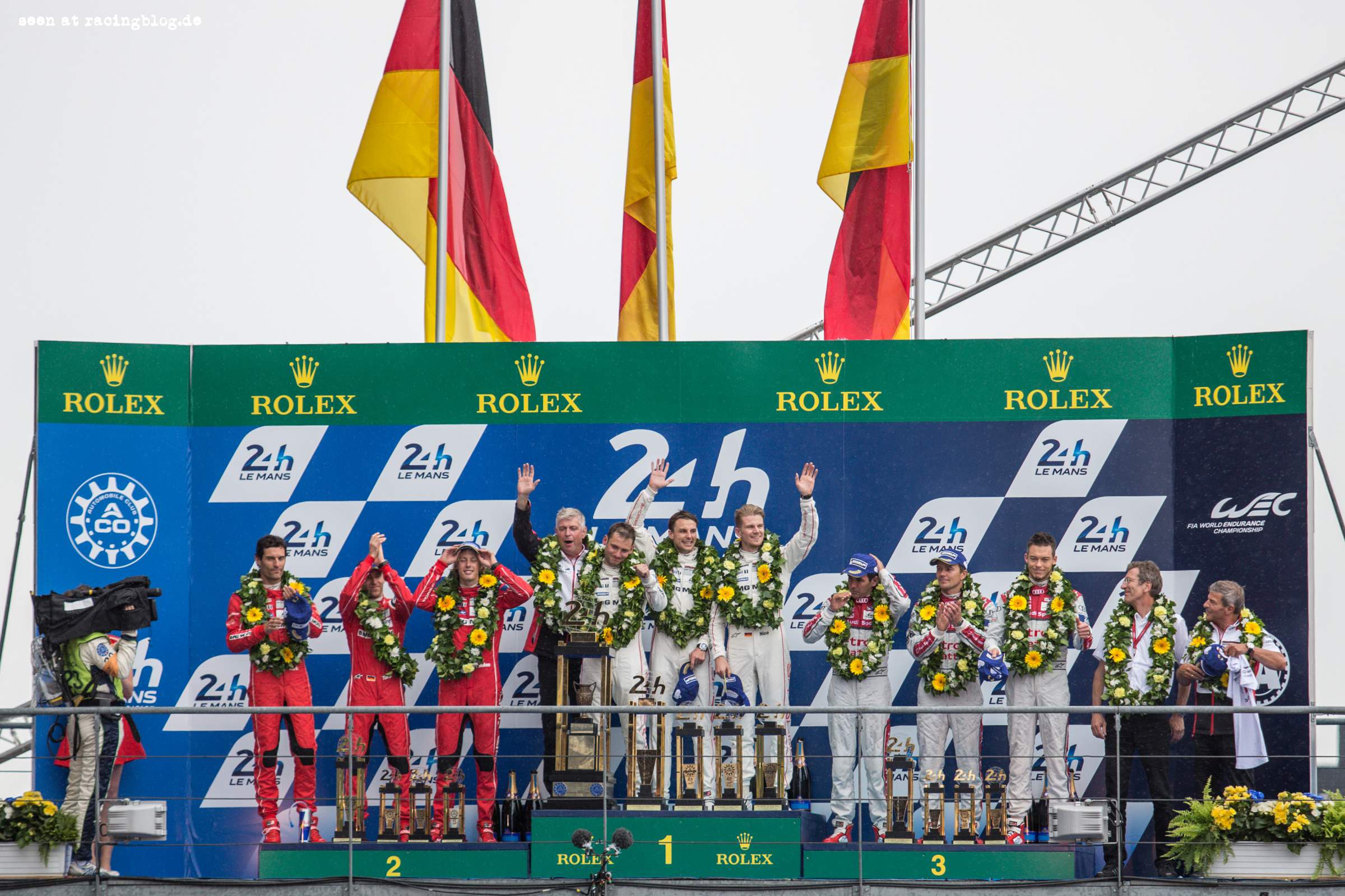 Podium, LMP1 – Le Mans 24 Hours at Circuit Des 24 Heures – Le Mans – France Le Mans 2015