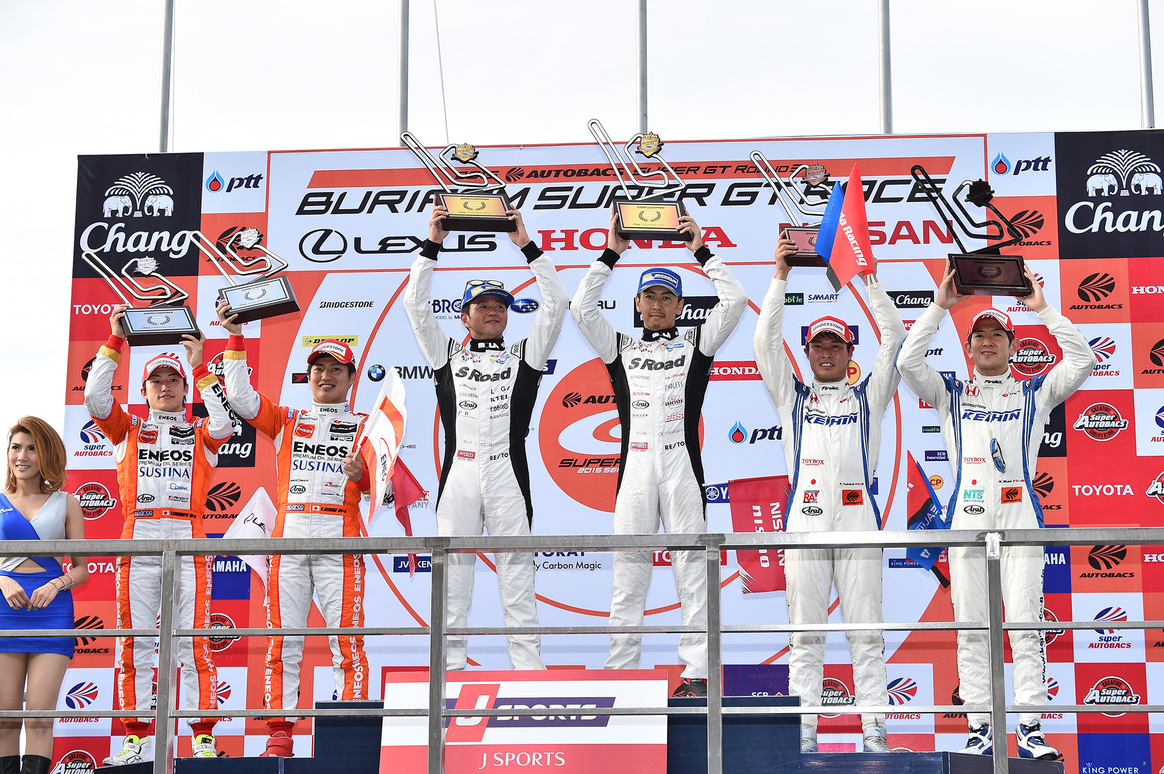 Super GT Thailand 2015 GT500 Podium