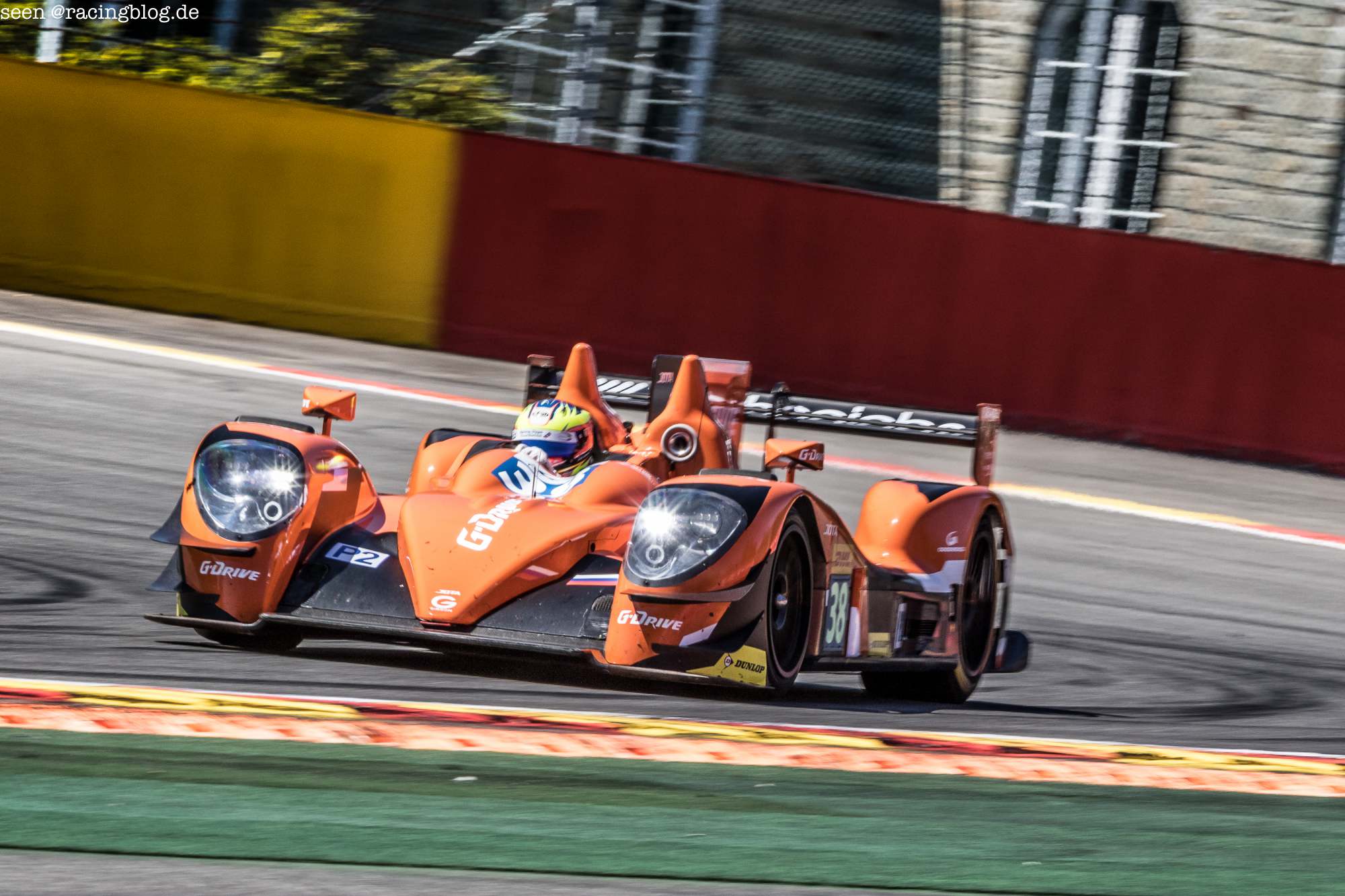Car # 38 / G-DRIVE RACING / RUS / Gibson 015S – Nissan / Simon Dolan (GBR) / Giedo Van Der Garde (NLD) / Jake Dennis (GBR) – WEC 6 Hours of Spa – Circuit de Spa-Francorchamps – Spa – Belgium