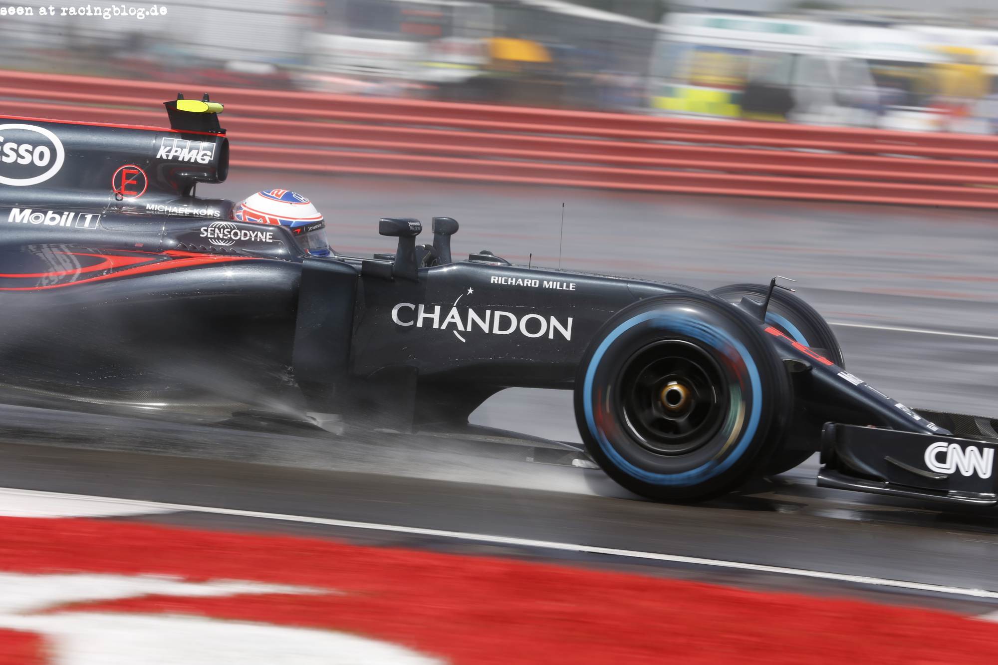 Jenson Button on track.