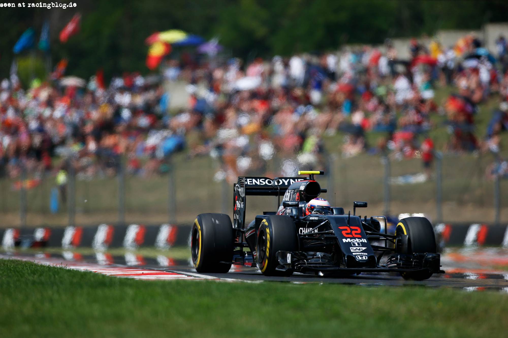 Jenson Button on track.