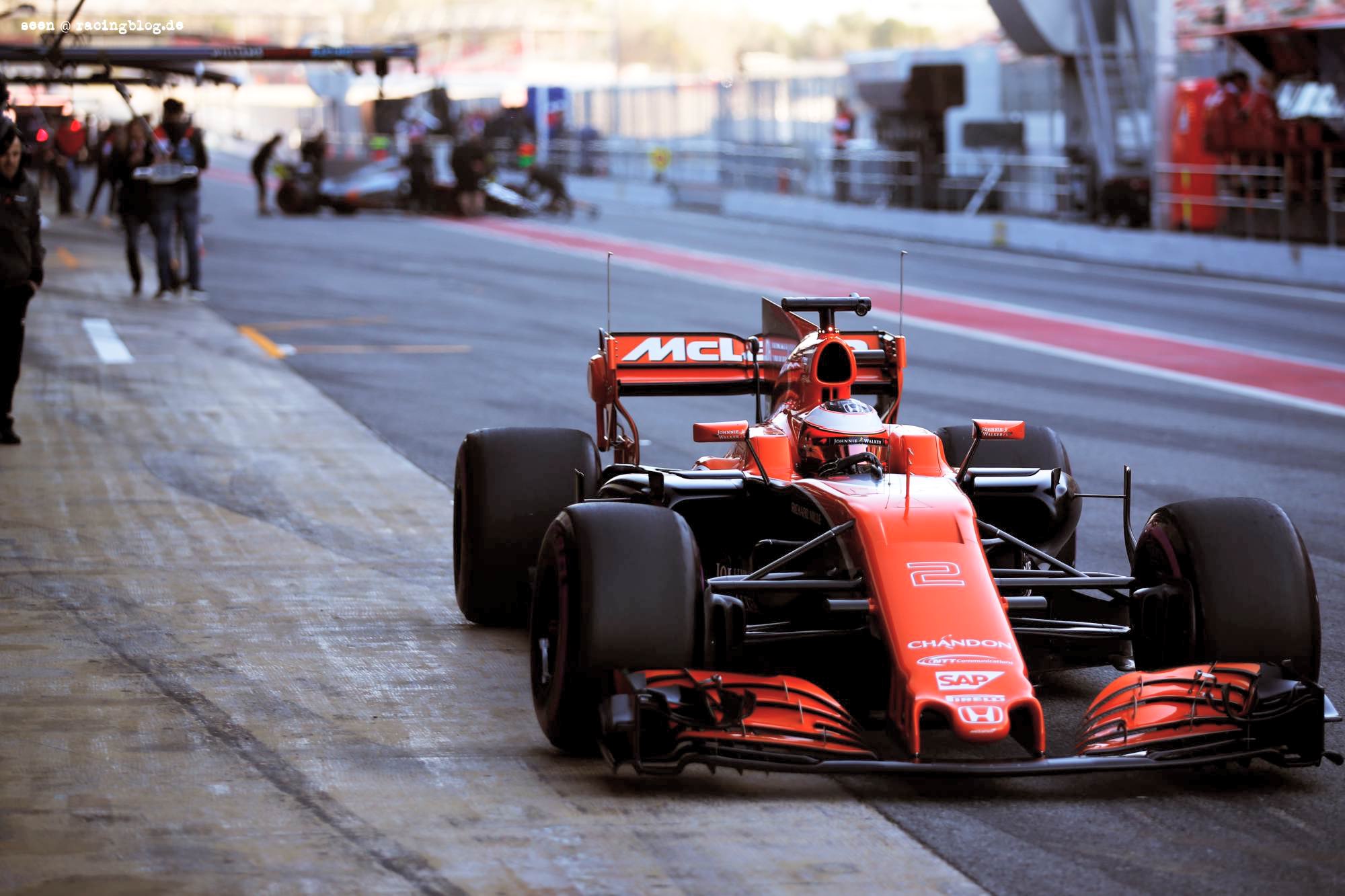 Stoffel Vandoorne in the pit lane.