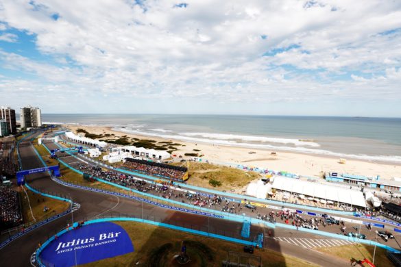 The grid ahead of the start of the race.
