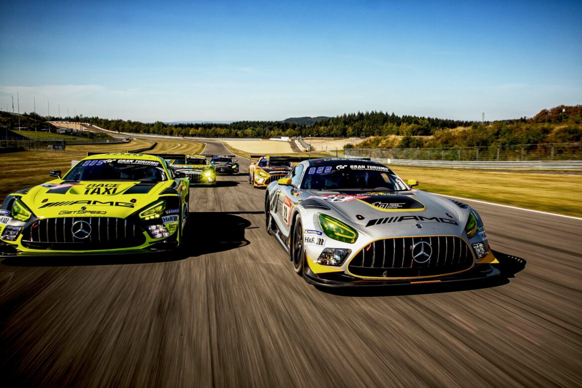 Mercedes-AMG reist mit starkem Aufgebot und als Führender in der Herstellerwertung zum 24-Stunden-Rennen auf dem NürburgringMercedes-AMG heading to the Nürburgring 24-hour race with a strong line-up and as leaders in the manufacturers’ standings