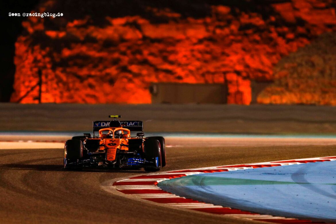 Lando Norris, McLaren MCL35, in a chicane