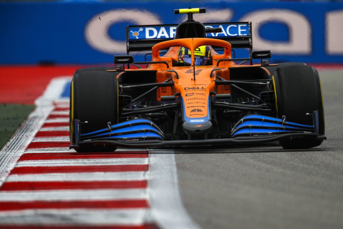 Lando Norris, McLaren MCL35M front on