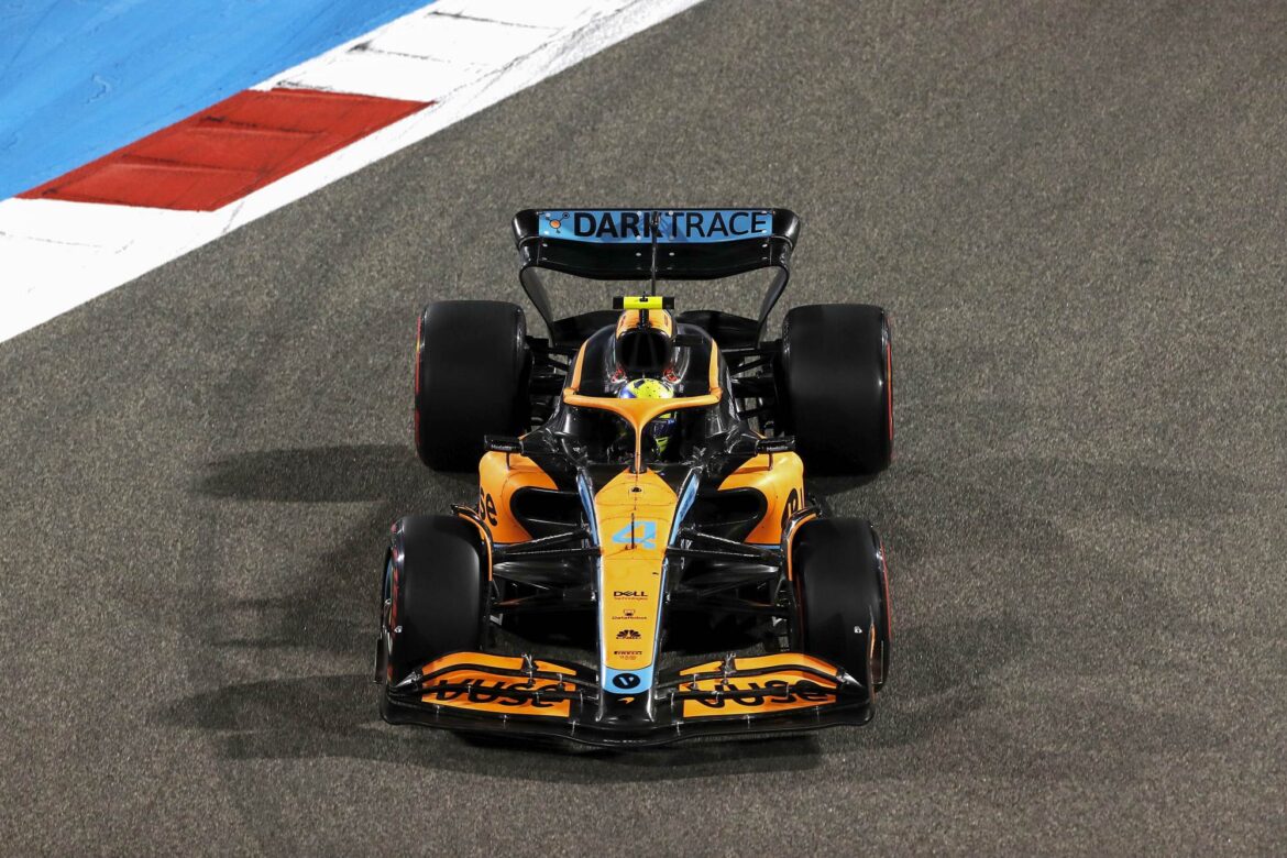 Lando Norris, McLaren MCL36 from above