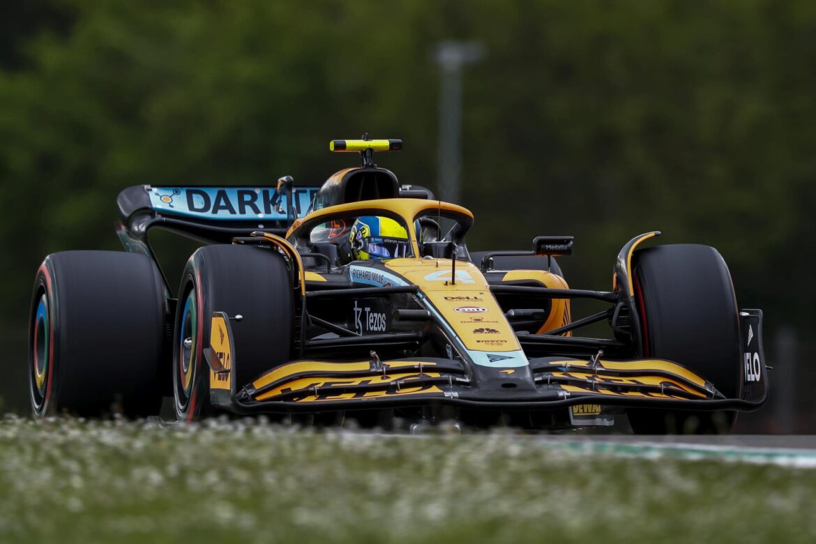 Lando Norris, McLaren MCL36 head on