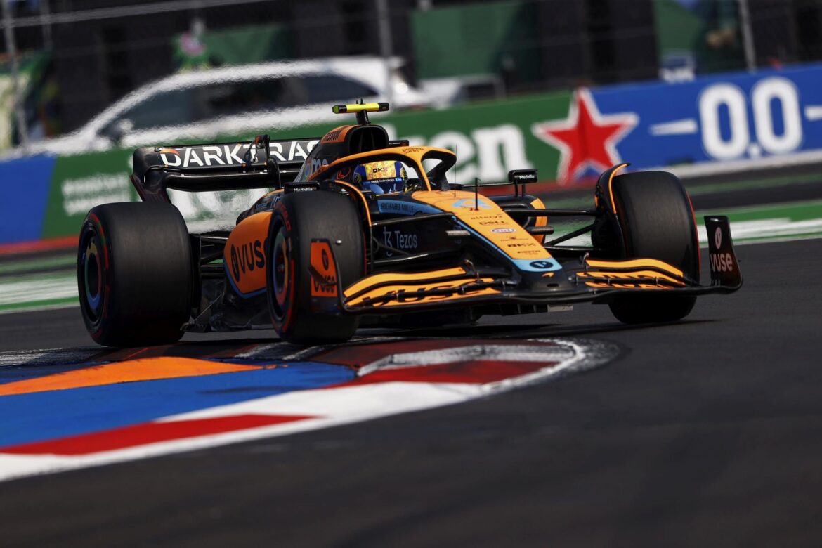 Lando Norris, McLaren MCL36 entering corner