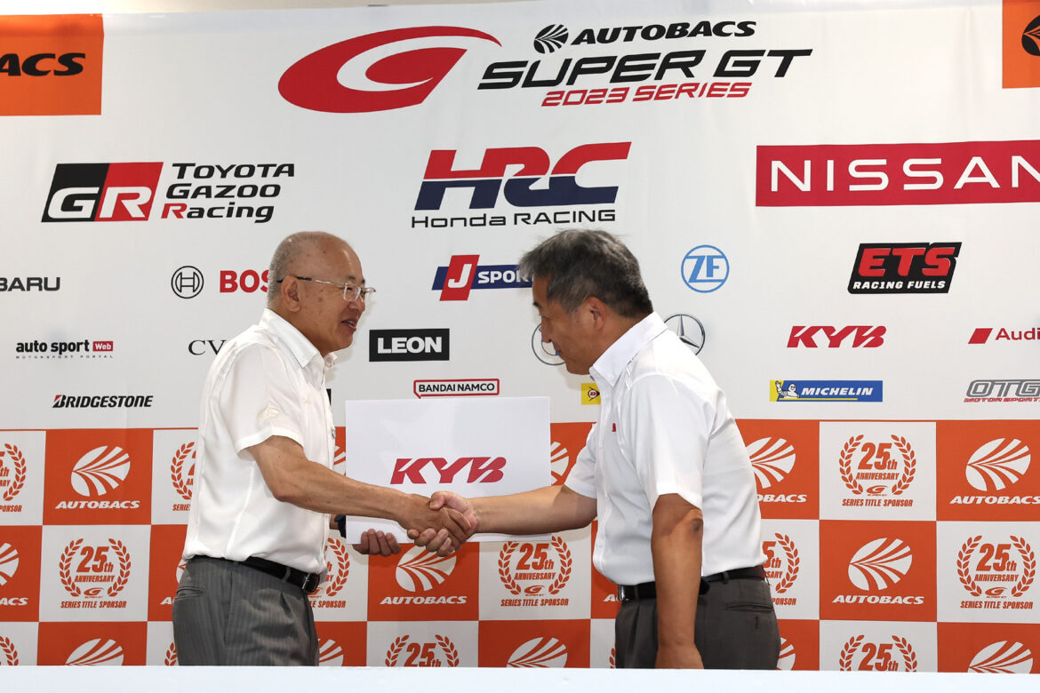 SUPER GT Fuji 2023 GTA Press Conference KYB New Series Sponsor 2