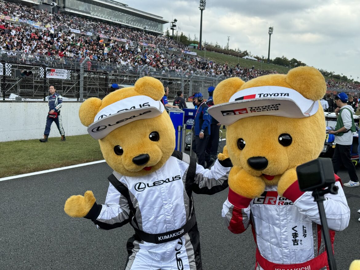 SUPER GT Motegi 2023 Kumakichi Toyota and Lexus Mascots