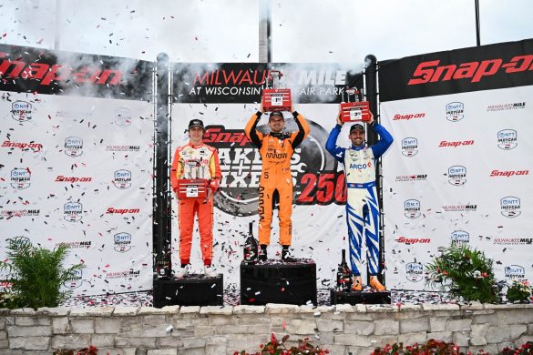 David Malukas_ Pato O_Ward and Rinus VeeKay – Snap-On Makers and Fixers 250 and Snap-on Milwaukee Mile 250 at the Milwaukee Mile – By_ James Black_Large Image Without Watermark_m164640