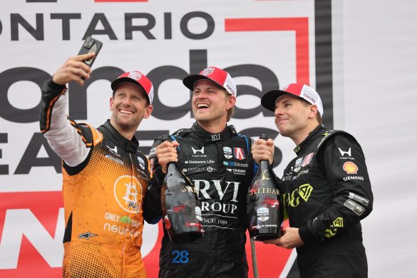 Romain Grosjean_ Marcus Ericsson and Will Power – Ontario Honda Dealers Indy at Markham – By_ Chris Owens_Large Image Without Watermark_m163230
